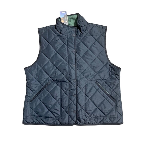 NWT Orvis Quilted Vest Full Zip Insulated Pockets Outdoor Black/Blue Men's Sz XL - Picture 1 of 10